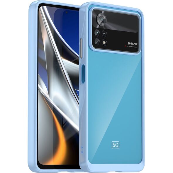 Hurtel Outer Space Case etui Xiaomi Poco X4 Pro 5G pokrowiec z elastyczną ramką niebieskie 12568610 5907769310782