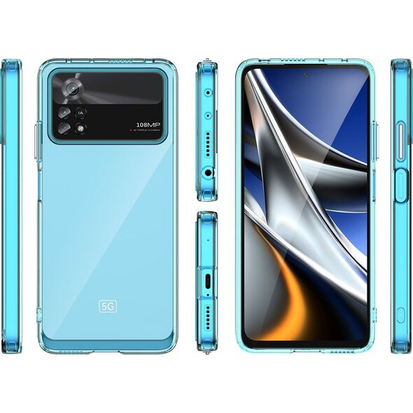 Hurtel Outer Space Case etui Xiaomi Poco X4 Pro 5G pokrowiec z elastyczną ramką niebieskie 12568610 5907769310782