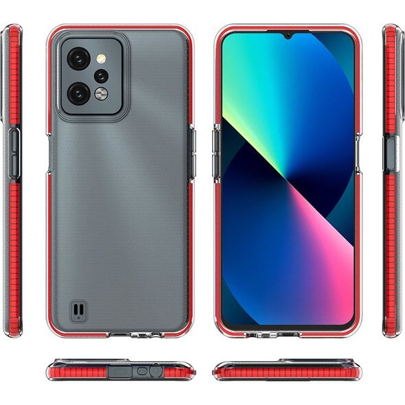 Hurtel Spring Case etui Realme C31 silikonowy pokrowiec z ramką czarne 12568618 9145576265079
