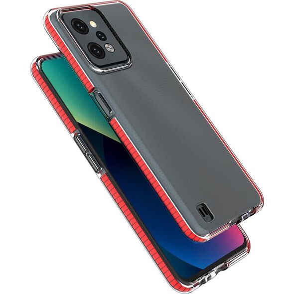 Hurtel Spring Case etui Realme C31 silikonowy pokrowiec z ramką czarne 12568618 9145576265079