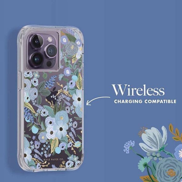 Rifle Paper Clear - Etui iPhone 14 Pro (Garden Party Blue) 12572103 840171719659