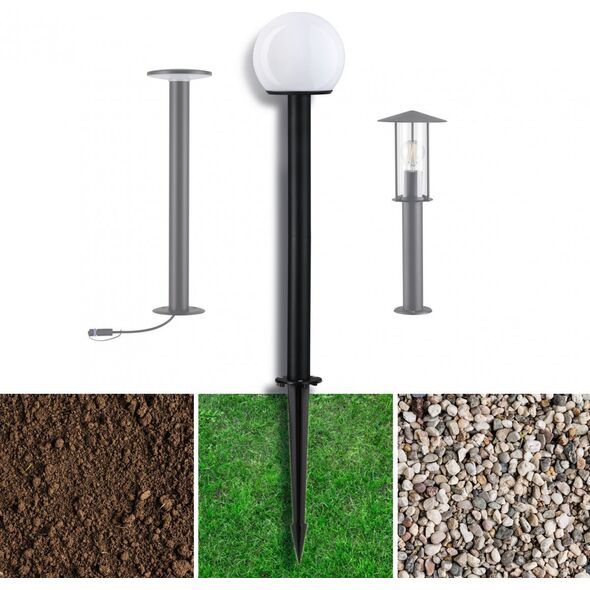Paulmann Podstawa/ szpilka wbijana do lamp ogrodowych 40cm okrągła metalowa 12574947 4000870946954