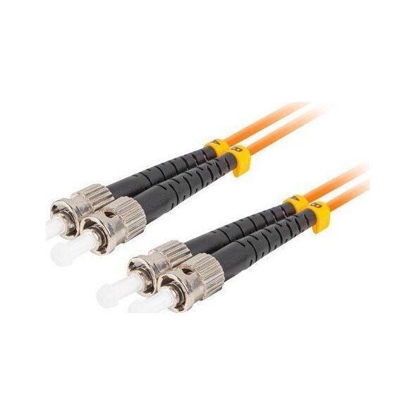 Lanberg Patchcord światłowodowy MM ST/UPC-ST/UPC DUPLEX 3.0MM OM2 50/125 LSZH 5m pomarańczowy 12594575 5901969437713