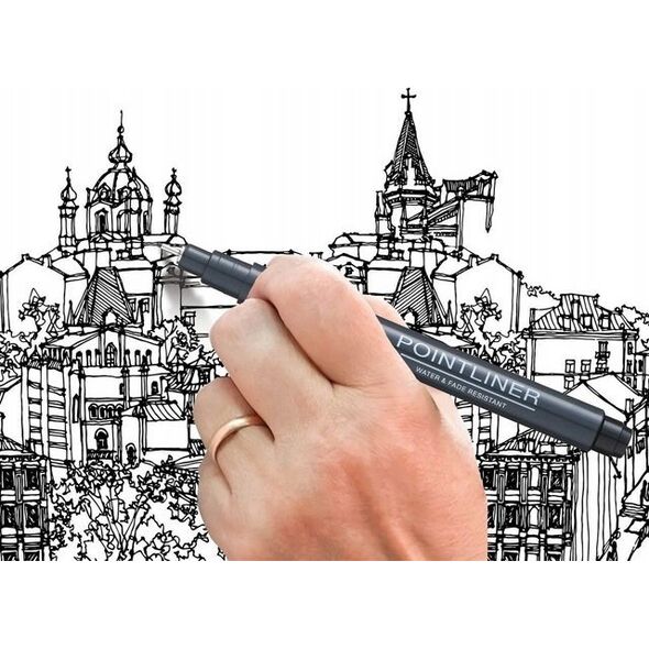 Cienkopis Pentel PointLiner 0.1mm czarny 12605328 884851041906