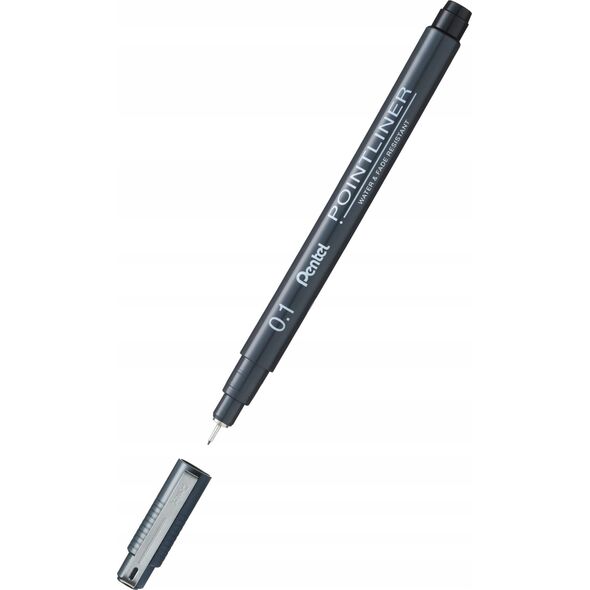 Cienkopis Pentel PointLiner 0.1mm czarny 12605328 884851041906