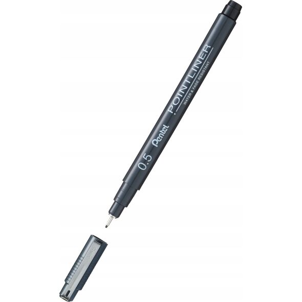 Cienkopis Pentel PointLiner 0.5mm czarny 12605330 884851041920