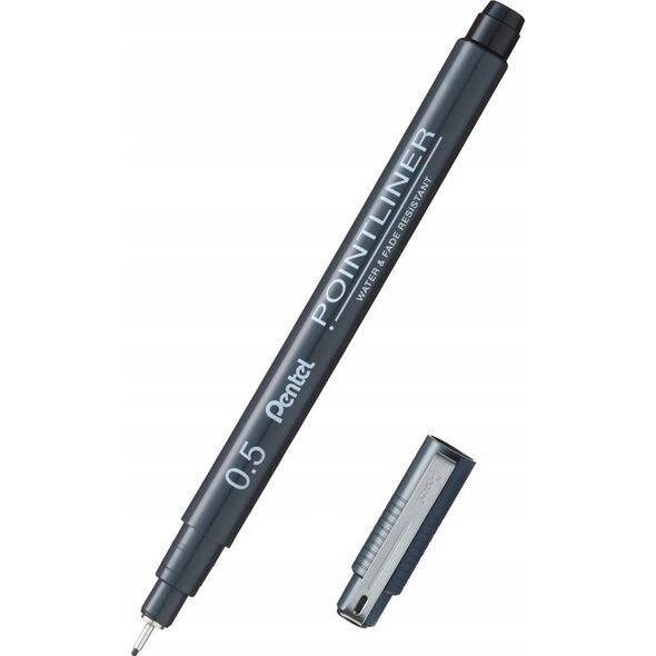 Cienkopis Pentel PointLiner 0.5mm czarny 12605330 884851041920