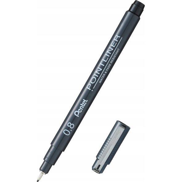 Cienkopis Pentel PointLiner 0.8mm czarny 12605331 884851041937