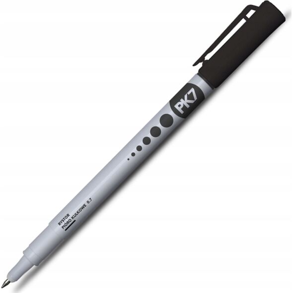 Rystor PIÓRO KULKOWE RYSTOR PK7 0.7mm CZARNE 12605733 5907548917010