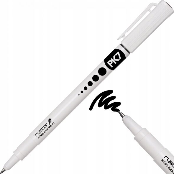 Rystor PIÓRO KULKOWE RYSTOR PK7 0.7mm CZARNE 12605733 5907548917010