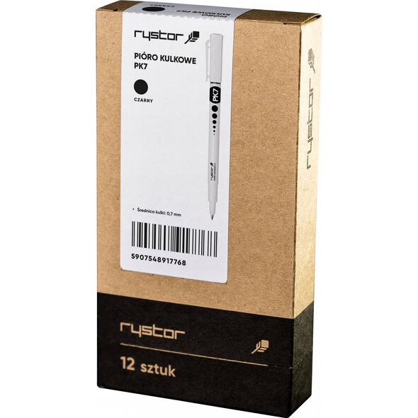 Rystor PIÓRO KULKOWE RYSTOR PK7 0.7mm CZARNE 12605733 5907548917010