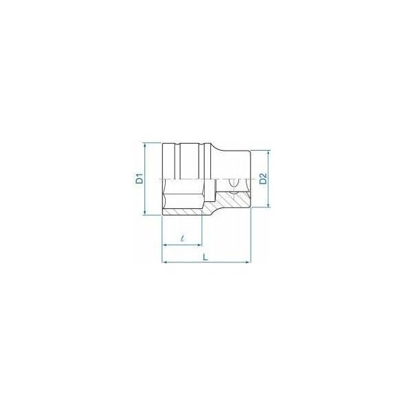 King Tony Nasadka Krótka 1/2" 33mm 6-kątna King Tony 12613251 4712755332003