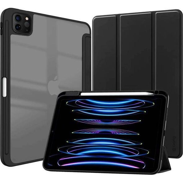 Etui na tablet Crong Crong PrimeFolio  Etui iPad Pro 11 (2022-2021) / iPad Air 10.9 (5-4 gen.) z podstawką i ładowaniem Apple Pencil (czarny) 12625268 5904310702218