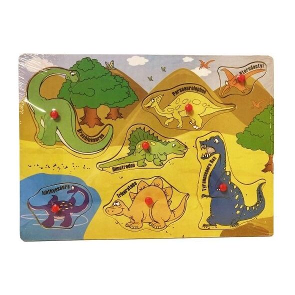 Artyk UKŁADANKA DREWNIANA DINOZAURY 12627762 6937000676918