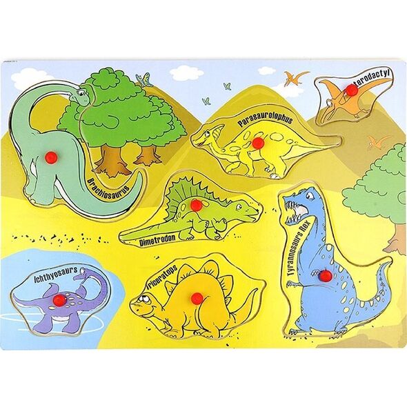 Artyk UKŁADANKA DREWNIANA DINOZAURY 12627762 6937000676918
