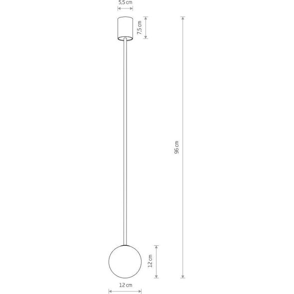 Lampa wisząca Nowodvorski Lampa wisząca Kier 10306 szklana ball do salonu biała złota 12644675 5903139103060