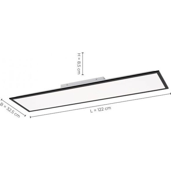 Lampa sufitowa Paul Neuhaus Sufitowa lampa  Flat 14757-18 LED 37W biała czarna 12645215 4043689968069