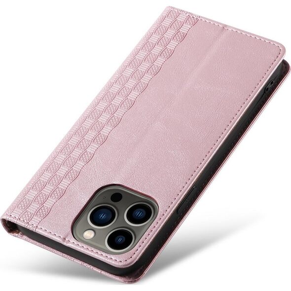 Hurtel Magnet Strap Case etui iPhone 14 pokrowiec z klapką portfel mini smycz podstawka różowe 12718337 9145576263556
