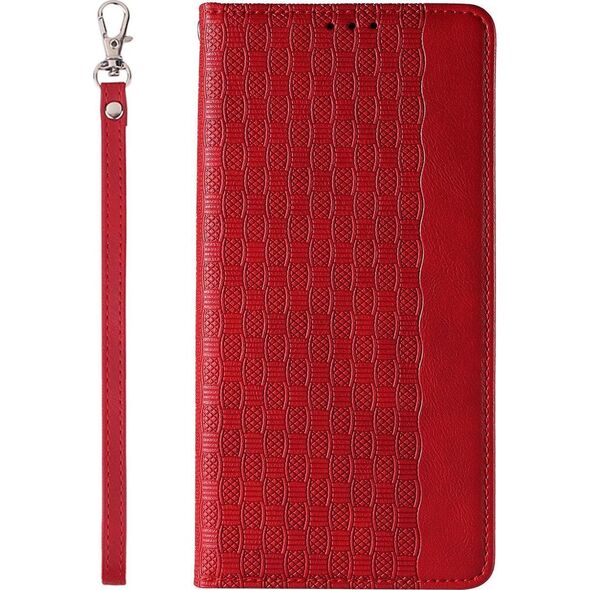 Hurtel Magnet Strap Case etui iPhone 14 Plus pokrowiec z klapką portfel mini smycz podstawka czerwone 12718341 5907769311093