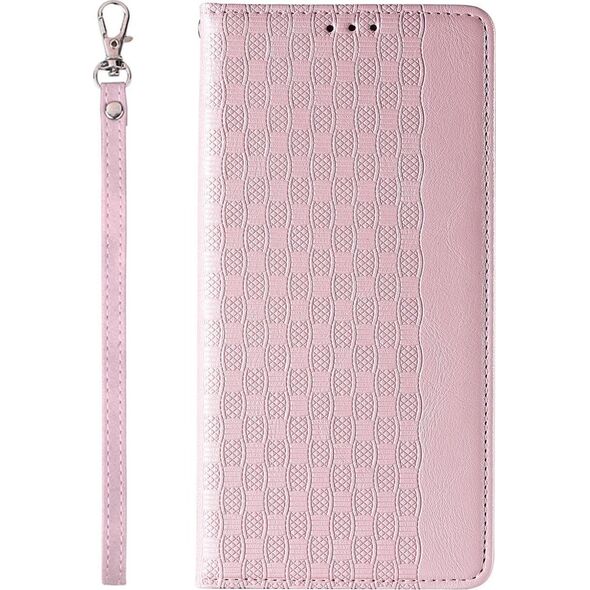Hurtel Magnet Strap Case etui iPhone 14 Plus pokrowiec z klapką portfel mini smycz podstawka różowe 12718342 9145576263594
