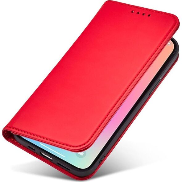 Hurtel Magnet Card Case etui iPhone 14 Plus pokrowiec z klapką portfel podstawka czerwone 12718349 9145576263389