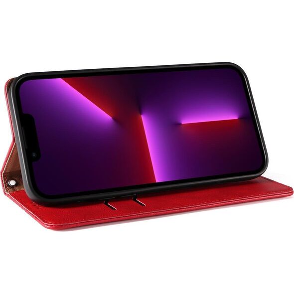 Hurtel Magnet Strap Case etui iPhone 14 pokrowiec z klapką portfel mini smycz podstawka czerwone 12718350 9145576263549