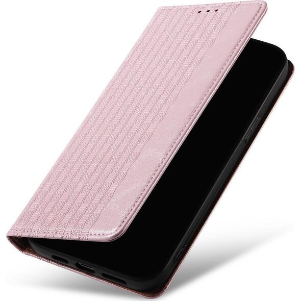 Hurtel Magnet Strap Case etui iPhone 14 Pro pokrowiec z klapką portfel mini smycz podstawka różowe 12718353 9145576263631