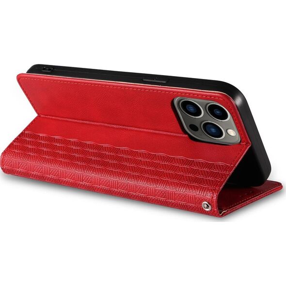Hurtel Magnet Strap Case etui iPhone 14 Pro pokrowiec z klapką portfel mini smycz podstawka czerwone 12718354 9145576263624