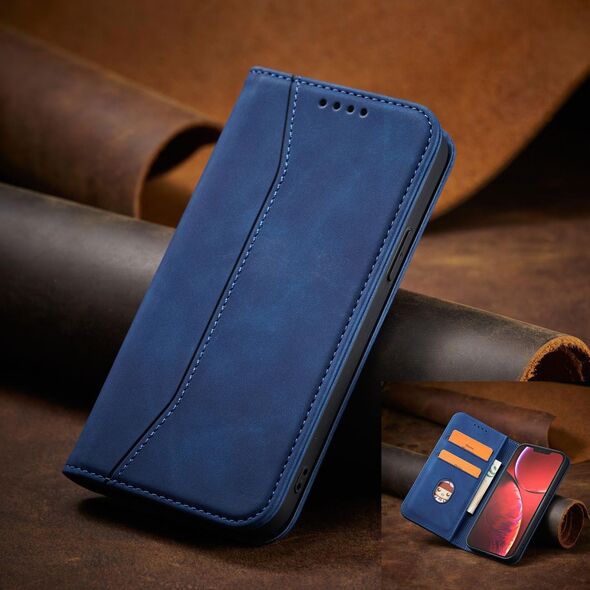 Hurtel Magnet Fancy Case etui iPhone 14 Plus pokrowiec z klapką portfel podstawka niebieskie 12718363 9145576263761