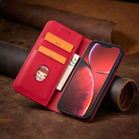 Hurtel Magnet Fancy Case etui iPhone 14 Pro Max pokrowiec z klapką portfel podstawka czerwone 12718368 9145576263839