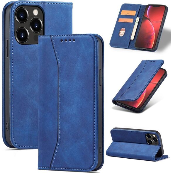 Hurtel Magnet Fancy Case etui iPhone 14 Pro pokrowiec z klapką portfel podstawka niebieskie 12718369 9145576263792