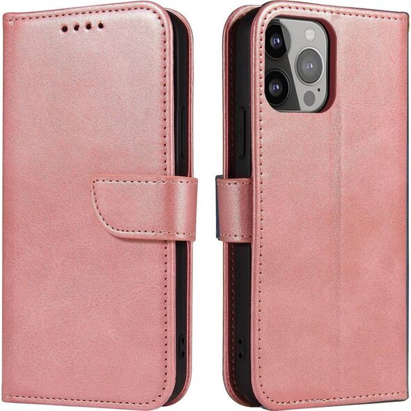 Hurtel Magnet Case etui iPhone 14 Pro Max pokrowiec z klapką portfel podstawka różowe 12718372 9145576263907