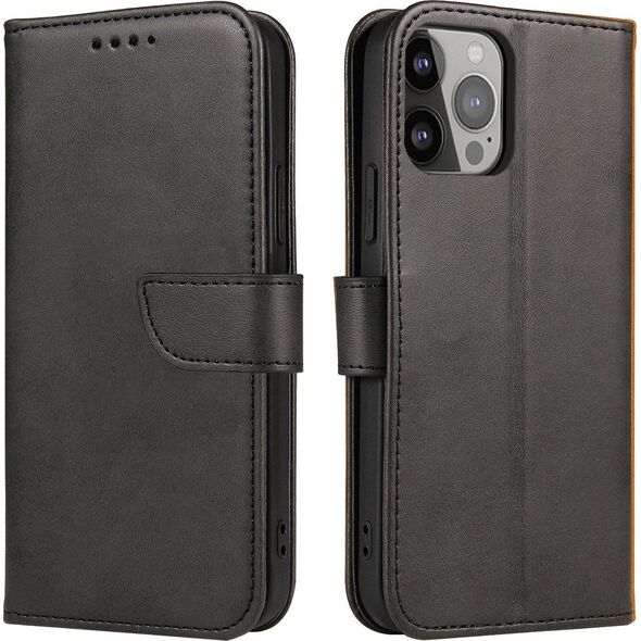 Hurtel Magnet Case etui TCL 305i pokrowiec z klapką portfel podstawka czarne 12718409 9145576270622