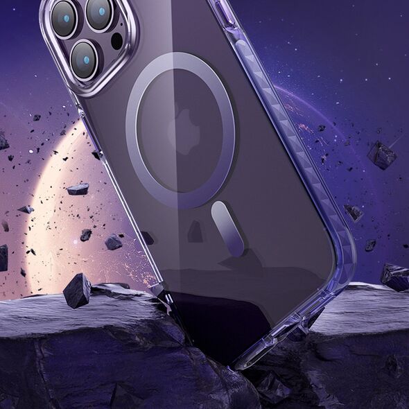 Kingxbar Kingxbar PQY Ice Crystal Series magnetyczne etui iPhone 14 MagSafe srebrne 12718577 6959003509161