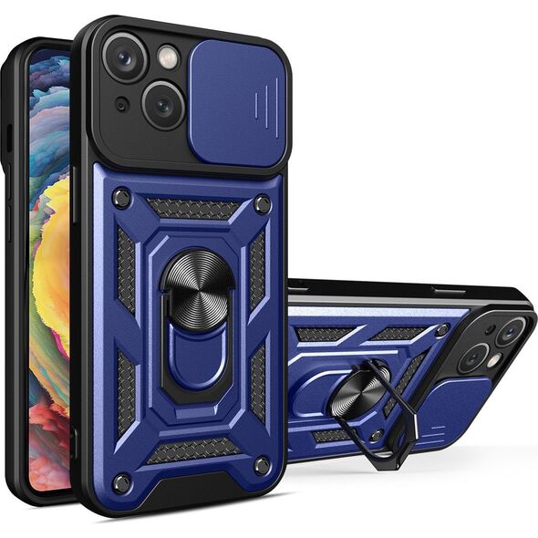Hurtel Hybrid Armor Camshield etui iPhone 14 Plus pancerny pokrowiec z osłoną na aparat niebieskie 12718603 9145576267868