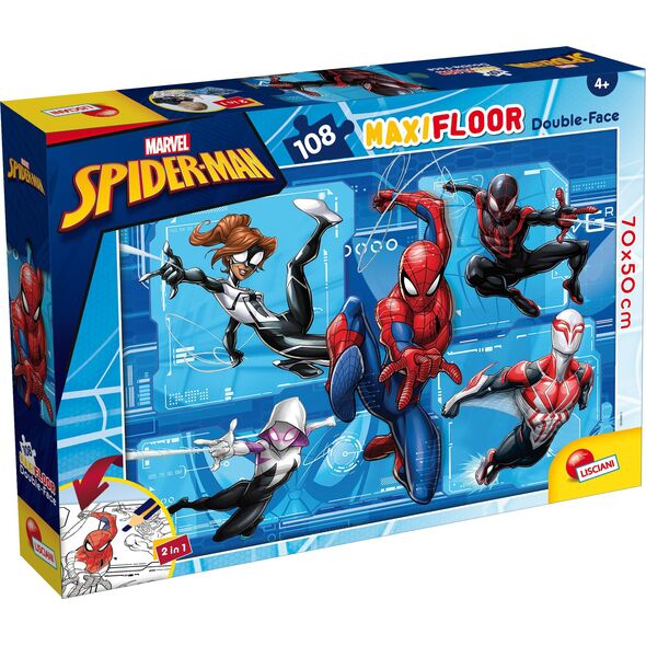 Lisciani LISCIANI MARVEL PUZZLE DF MAXI FLOOR 108 SPIDERMAN 12725593 8008324099764