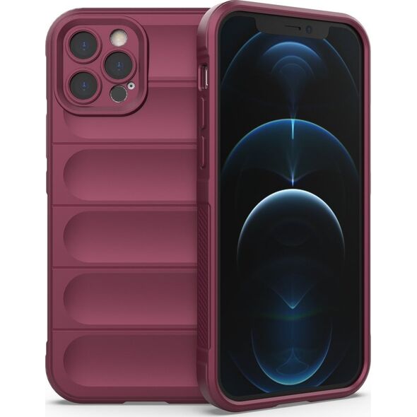 Hurtel Magic Shield Case etui do iPhone 12 Pro elastyczny pancerny pokrowiec burgundowy 12741042 9145576258415
