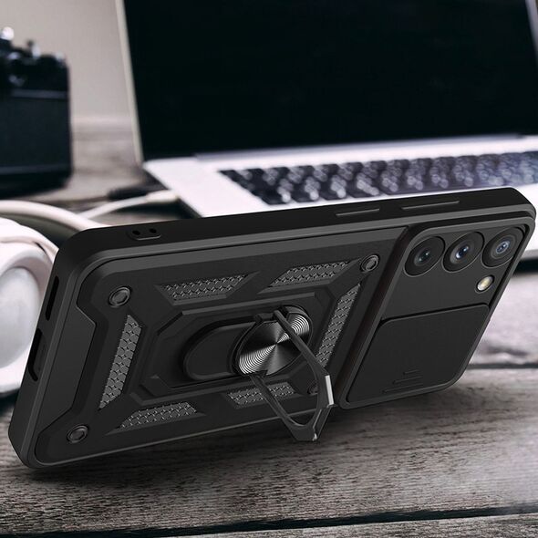 Hurtel Hybrid Armor Camshield etui do Samsung Galaxy S23+ pancerny pokrowiec z osłoną na aparat niebieskie 12741097 9145576272787