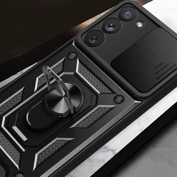 Hurtel Hybrid Armor Camshield etui do Samsung Galaxy S23+ pancerny pokrowiec z osłoną na aparat niebieskie 12741097 9145576272787
