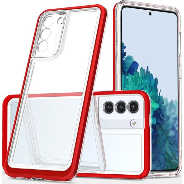 Hurtel Clear 3in1 etui do Samsung Galaxy S23+ silikonowy pokrowiec z ramką czerwone 12741102 9145576272688
