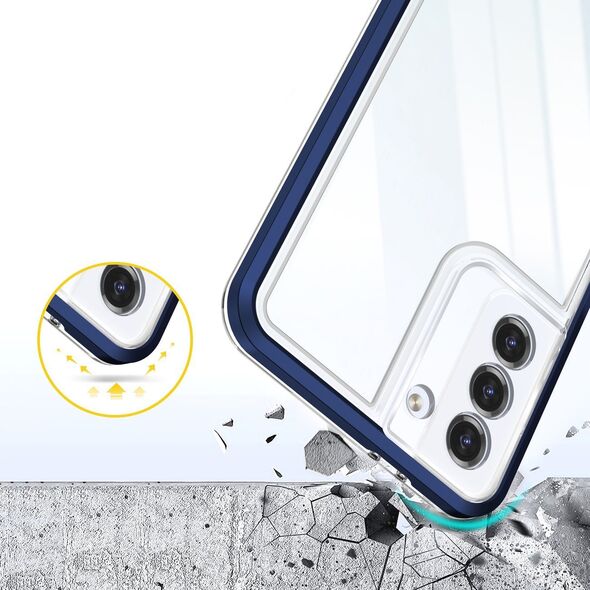 Hurtel Clear 3in1 etui do Samsung Galaxy S23 silikonowy pokrowiec z ramką niebieskie 12741111 9145576272664