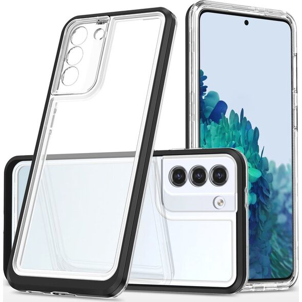 Hurtel Clear 3in1 etui do Samsung Galaxy S23 silikonowy pokrowiec z ramką czarne 12741112 9145576272671