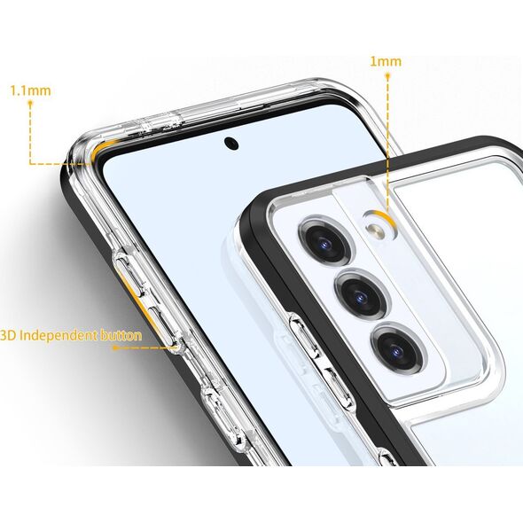 Hurtel Clear 3in1 etui do Samsung Galaxy S23 silikonowy pokrowiec z ramką czarne 12741112 9145576272671