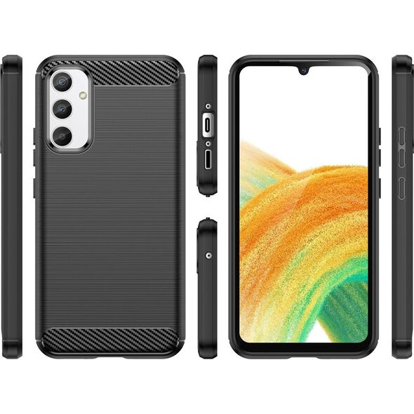 Hurtel Carbon Case etui do Realme 10 Pro elastyczny silikonowy karbonowy pokrowiec czarne 12741123 9145576271865