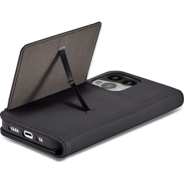 Hurtel Magnet Card Case etui Samsung Galaxy S23 Ultra pokrowiec z klapką portfel podstawka czarne 12741388 9145576271117
