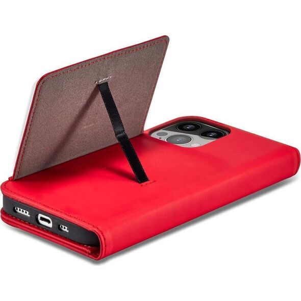 Hurtel Magnet Card Case etui Samsung Galaxy S23+ pokrowiec z klapką portfel podstawka czerwone 12741394 9145576271094