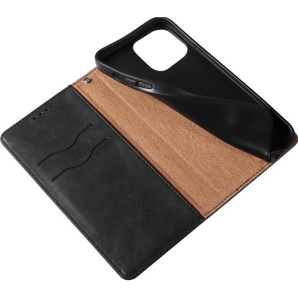 Hurtel Magnet Strap Case etui Samsung Galaxy S23 pokrowiec z klapką portfel mini smycz podstawka czarne 12741395 9145576271230