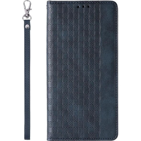 Hurtel Magnet Strap Case etui Samsung Galaxy S23 pokrowiec z klapką portfel mini smycz podstawka niebieskie 12741398 9145576271247