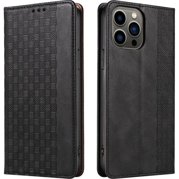 Hurtel Magnet Strap Case etui Samsung Galaxy S23 Ultra pokrowiec z klapką portfel mini smycz podstawka czarne 12741403 9145576271315