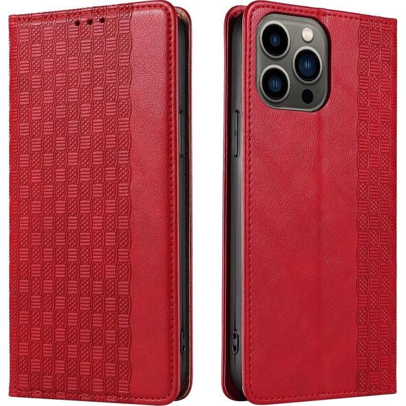 Hurtel Magnet Strap Case etui Samsung Galaxy S23+ pokrowiec z klapką portfel mini smycz podstawka czerwone 12741404 9145576271292